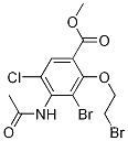 Molecular Structure of 748788-39-8 (Methyl 4-(acetylaMino)-3-broMo-2-(2-broMoethoxy)-5-chlorobenzoate)